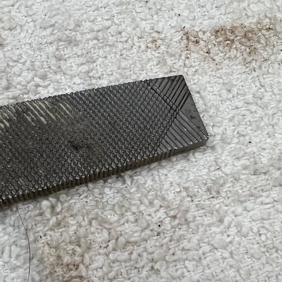 Grobet USA Double Cut Half Round File with Wood Handle - Picture 5 of 9